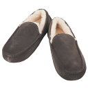 アグ アスコット 靴 チャコール 1101110 メンズ 撥水カウスエード|天然ウール 26cm ローファー スリッポン UGG【未使用品】【中古】