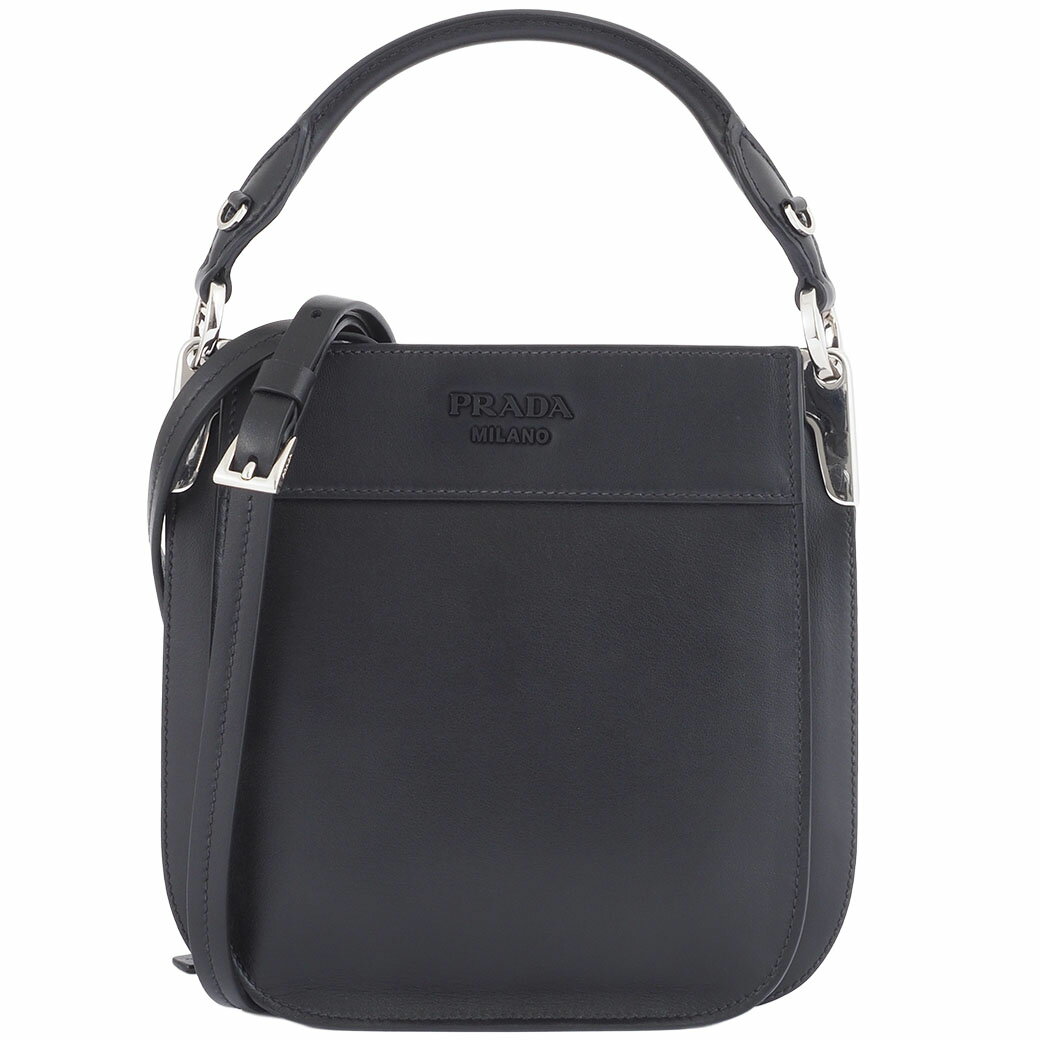 乐天商城 - プラダ PRADA ショルダーバッグ 斜め掛け マギット 2WAY バッグ 1BC082 ブラック 黒 レザー ミニバッグ