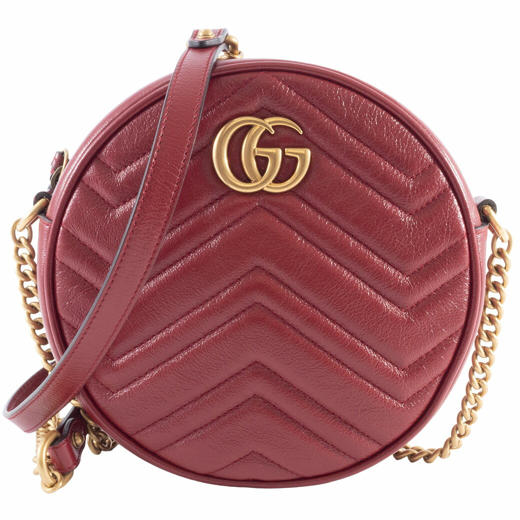 乐天商城 - グッチ GUCCI チェーン ショルダーバッグ GG マーモント レッド ハート ラウンド 550154