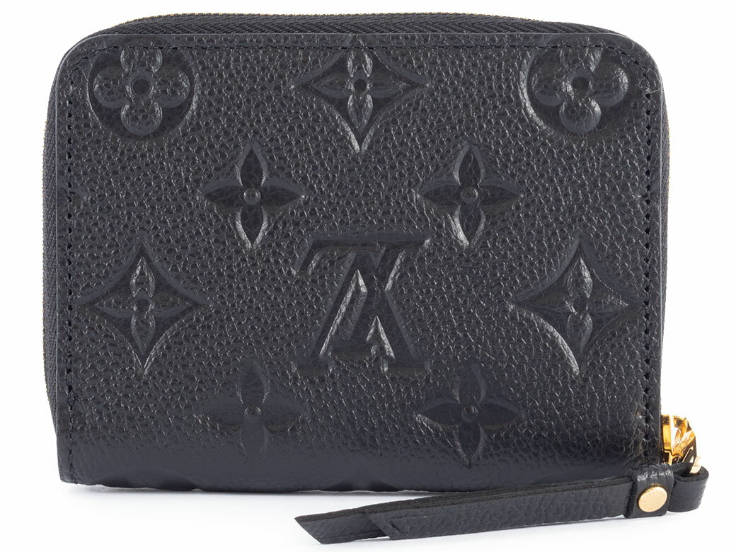 ルイヴィトン LOUIS VUITTON 財布 コインケース 小銭入れ ジッピー コインパース モノグラム アンプラント 黒 ブラック M60574