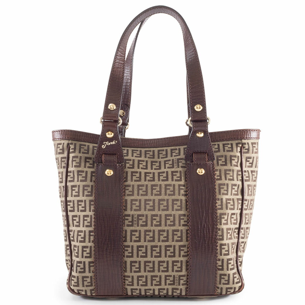 フェンディ FENDI バッグ 中古 ズッカ トートバッグ ズッキーノ ベージュ RUGATO 8BH161 中古