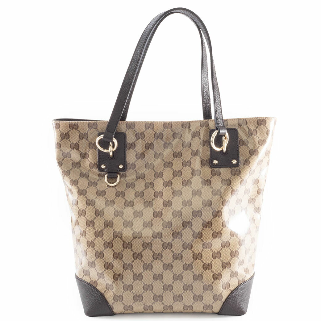 乐天商城 - グッチ GUCCI バッグ 中古 トートバッグ GGクリスタル ベージュ ブラウン A4 収納 353706