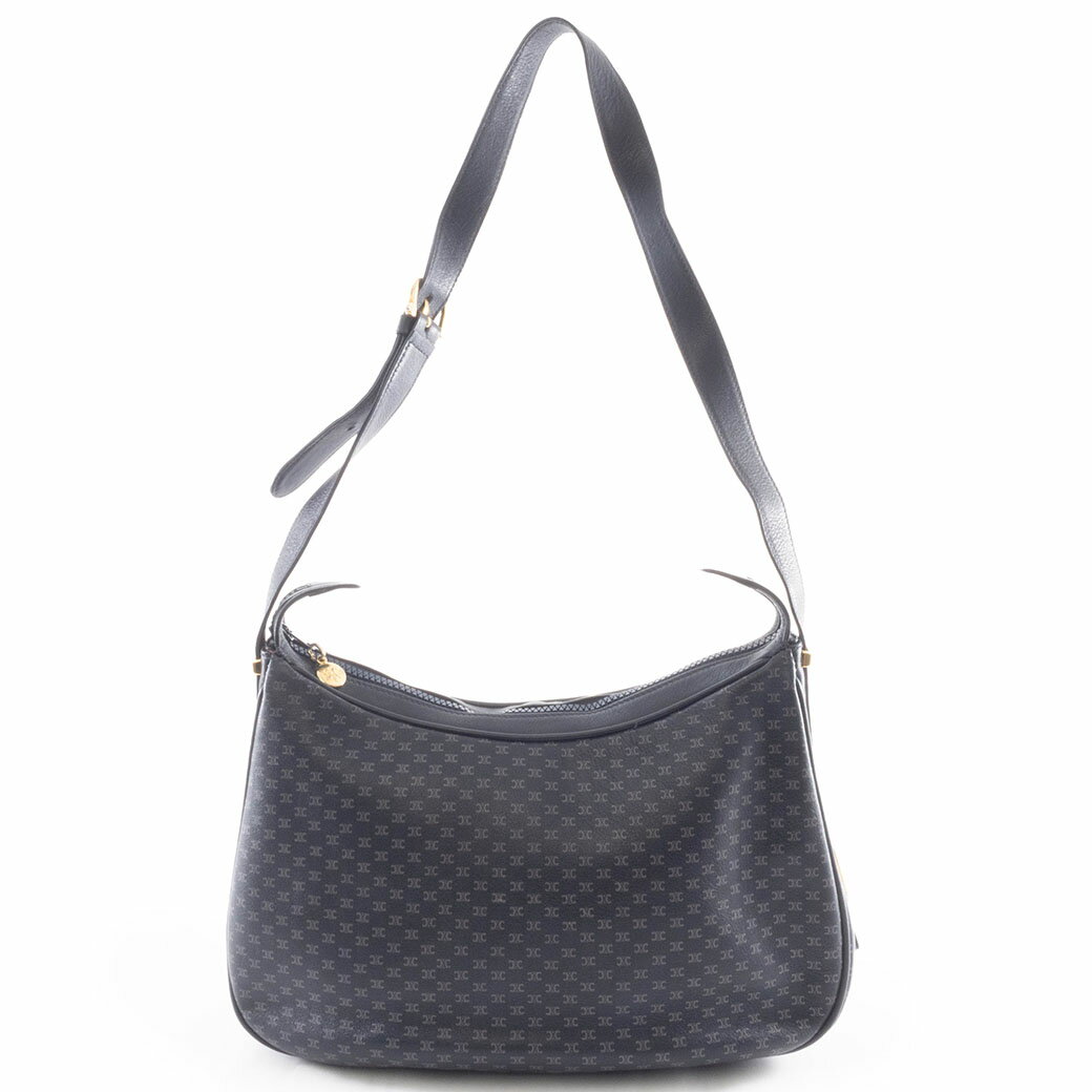 乐天商城 - セリーヌ CELINE バッグ 中古 ショルダー バッグ マカダム ブラゾン ネイビー オールド ヴィンテージ