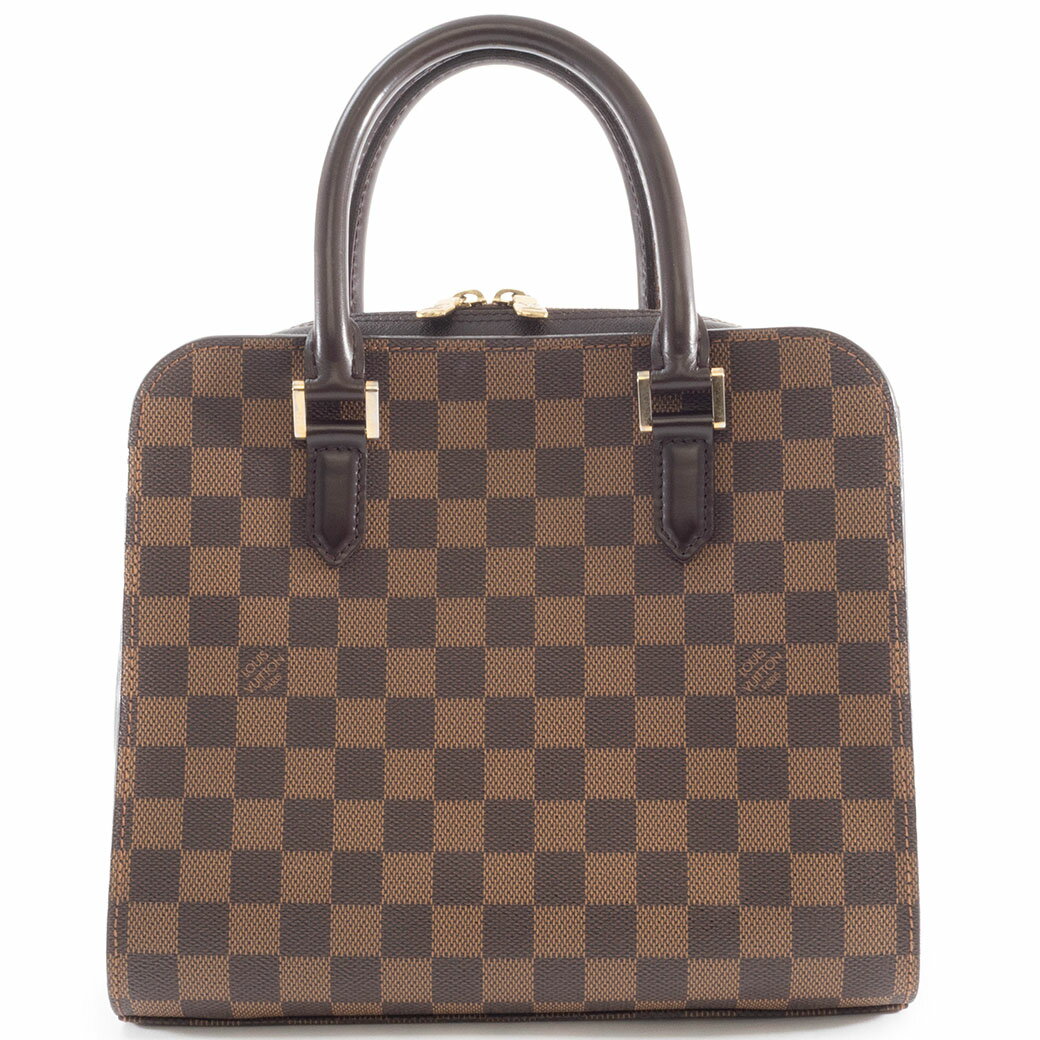 乐天商城 - ルイヴィトン トリアナ ハンドバッグ N51155 ダミエ・エベヌ・キャンバス レディース 小さめ LOUIS VUITTON【中古】