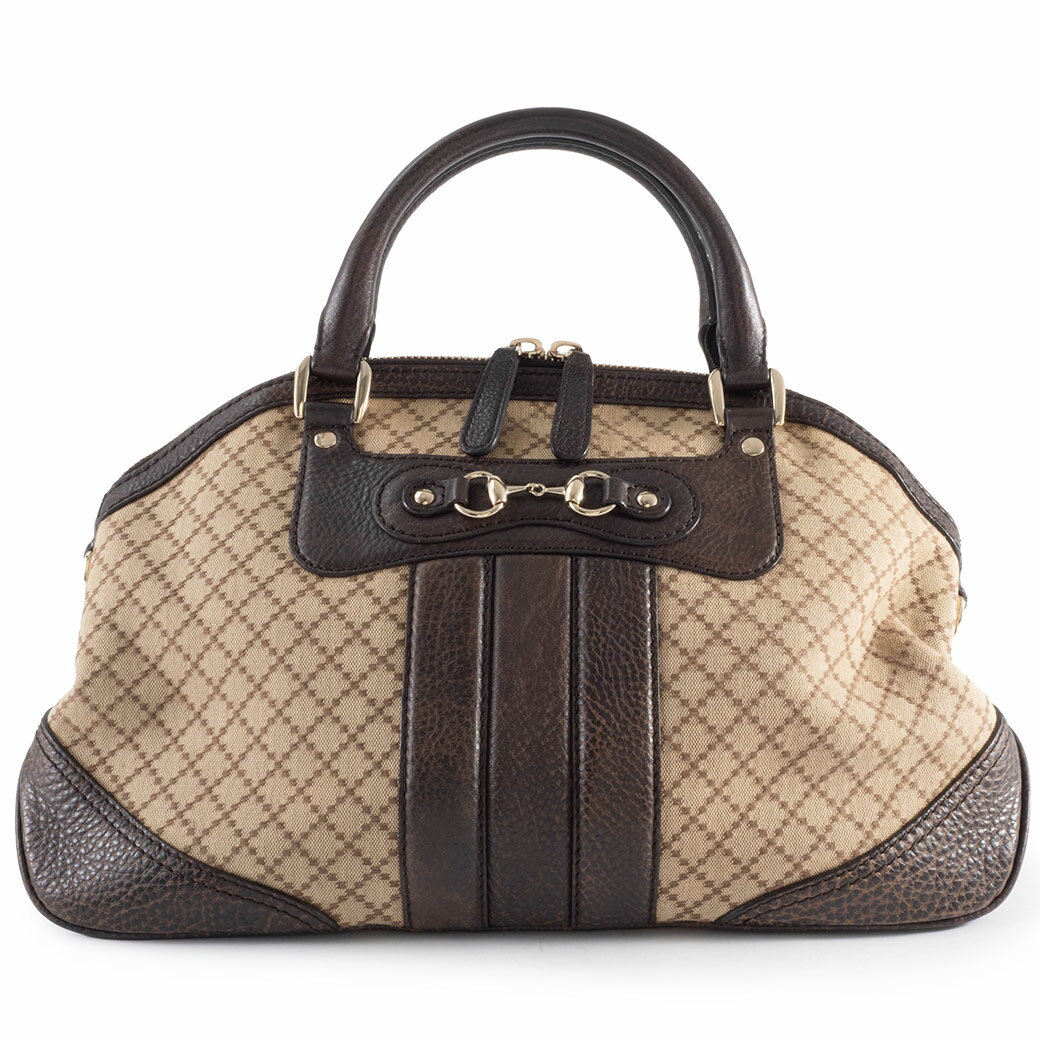 乐天商城 - グッチ ディアマンテ ハンドバッグ 247286 キャンバス|レザー ベージュ|ブラウン レディース Diamante 2way GUCCI【中古】