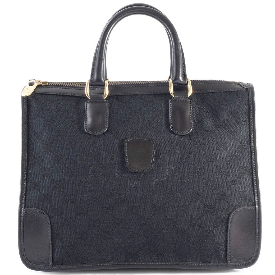 乐天商城 - グッチ オールドグッチ ハンドバッグ GGキャンバス|レザー ブラック レディース GUCCI 【中古】