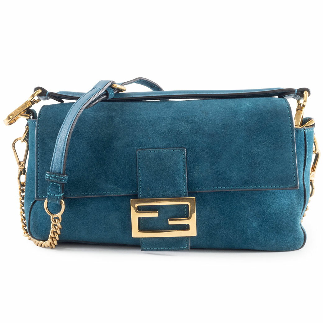 樂天商城 - フェンディ FENDI バッグ 中古 レディース ショルダーバッグ マンマバゲット 8BR600 スエード ブルー