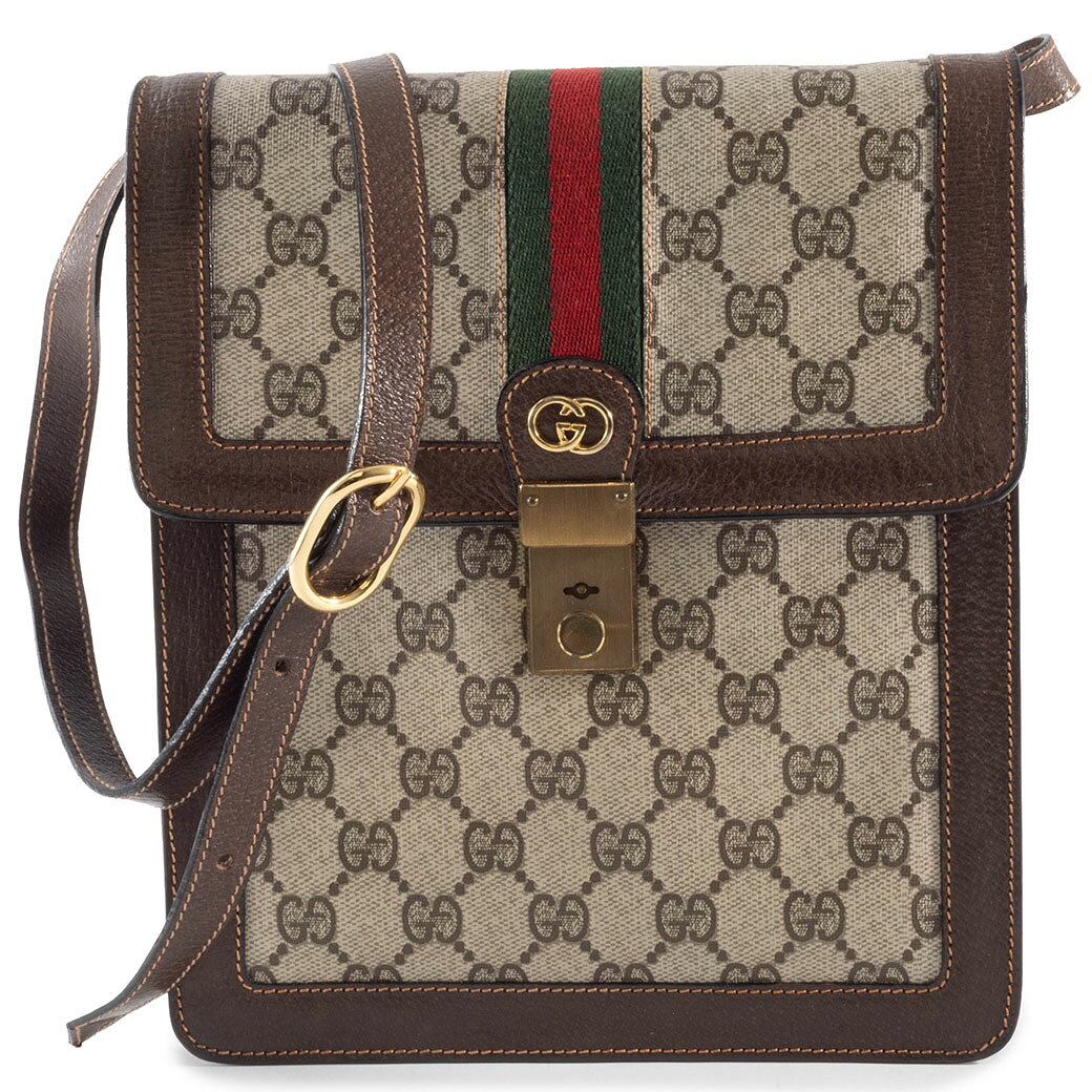 乐天商城 - グッチ GUCCI ショルダーバッグ 斜め掛け レディース シェリーライン グッチパフューム GGスプリーム レザー ベージュ