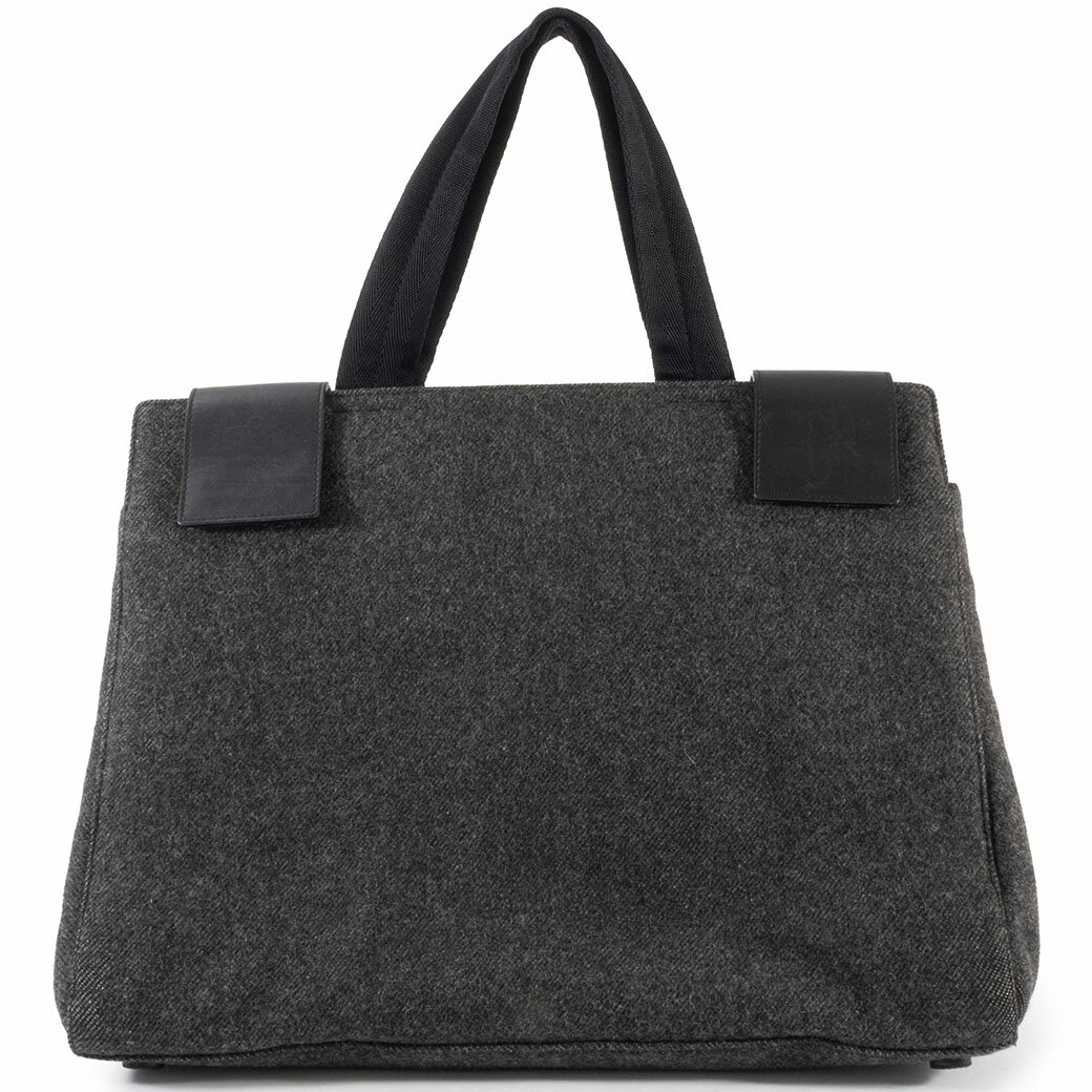 CARTIER - プラダ フェルト ハンドバッグ ウール|レザー グレー レディース 2気室 PRADA【中古】
