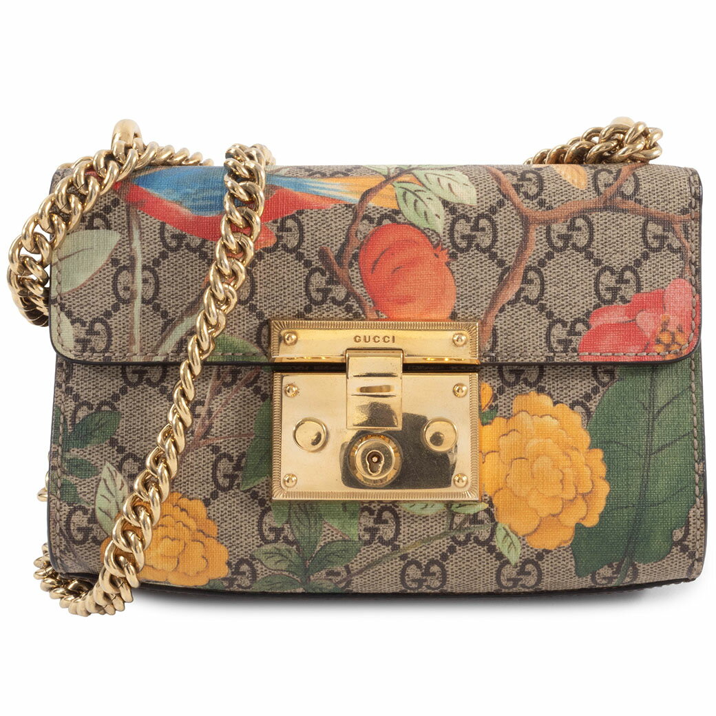 乐天商城 - グッチ GUCCI バッグ 中古 ショルダーバッグ ティアン GG スプリーム レザー ベージュ ブラウン 小さめ フラワー 409487