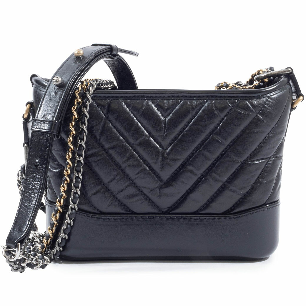 乐天商城 - シャネル CHANEL バッグ 中古 ガブリエル ドゥ ショルダーバッグ カーフスキン ブラック レディース ガブリエル チェーン