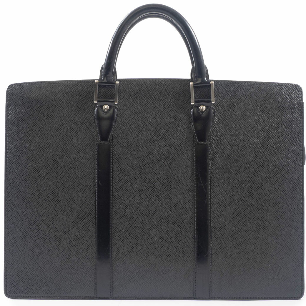 LOUIS VUITTON - ルイヴィトン LOUIS VUITTON バッグ メンズ 中古 ポルト ドキュマン ロザン M30052 タイガ レザー ブラック 黒 A4 収納
