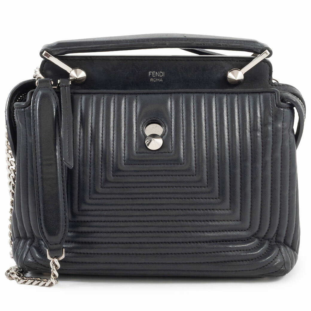 FENDI - フェンディ FENDI バッグ 中古 ショルダーバッグ ドットコム レザー 8BN299 ブラック 黒 小さめ 2way