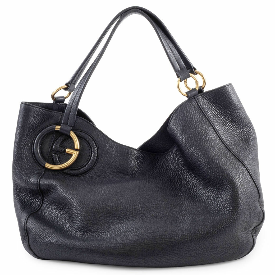 樂天商城 - グッチ GUCCI バッグ 中古 ショルダーバッグ 309531 レザー ブラック A4 収納 インターロッキングG