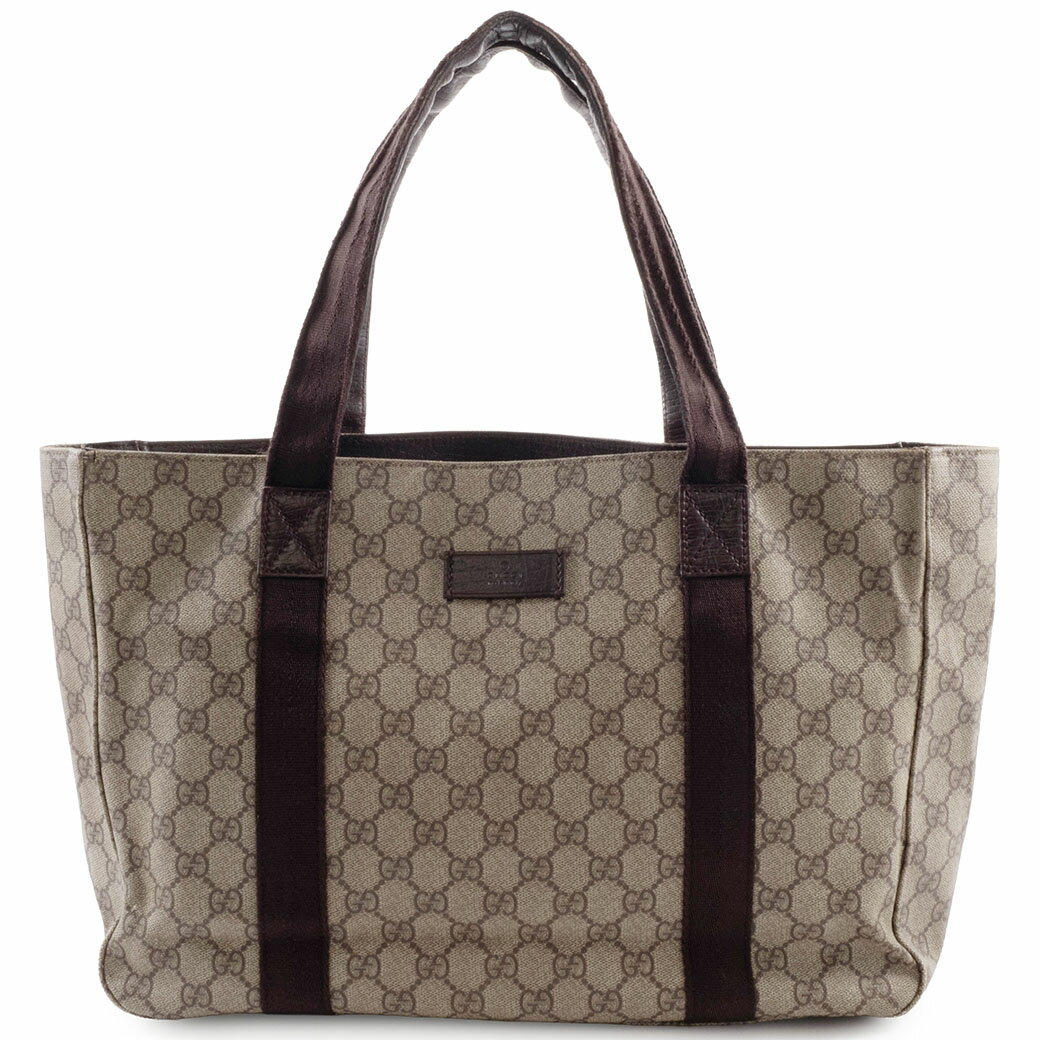 樂天商城 - グッチ GUCCI バッグ 中古 GGスプリーム トートバッグ 141624 レザー ベージュ ブラウン A4 収納
