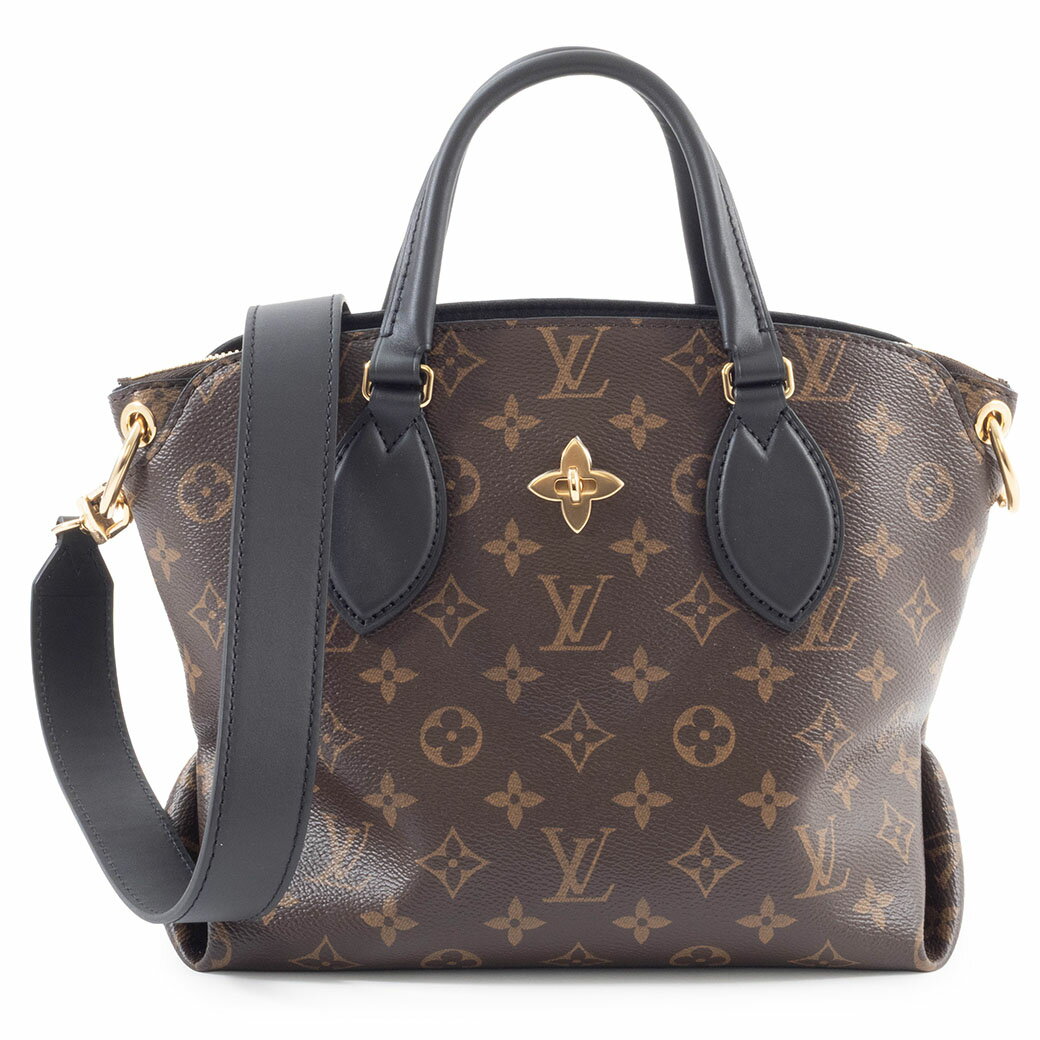 乐天商城 - ルイヴィトン LOUIS VUITTON バッグ 中古 フラワージップド トートPM トートバッグ ノワール モノグラム 小さめ M44351 母の日 ギフト プレゼント