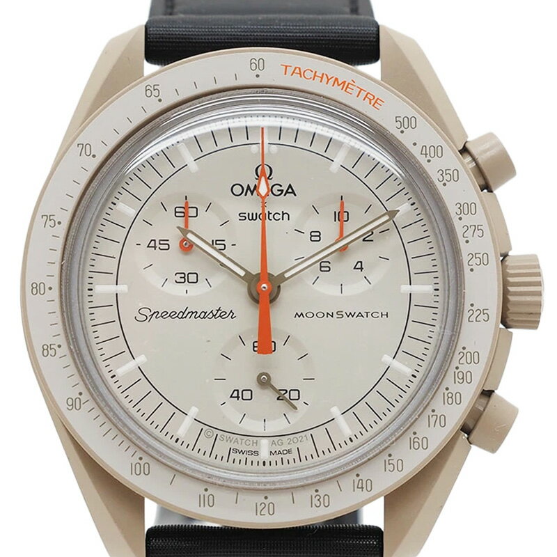 乐天商城 - オメガ スウォッチ OMEGA SWATCH 腕時計 クオーツ メンズ ムーンスウォッチ ミッション トゥ ジュピター ベージュ SO33C100【未使用品】【中古】 母の日 ギフト プレゼント