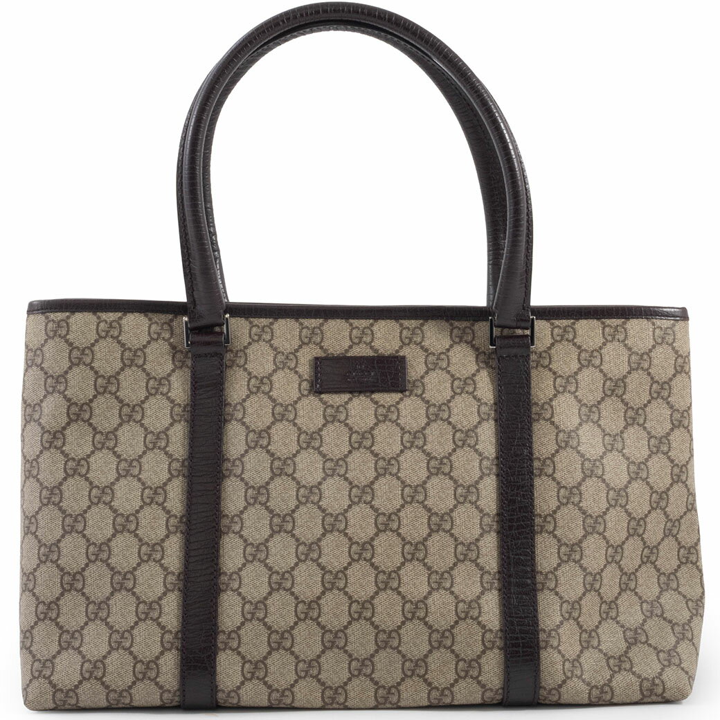 樂天商城 - グッチ GUCCI トートバッグ 中古 GGスプリーム 114595 レザー ベージュ ブラウン