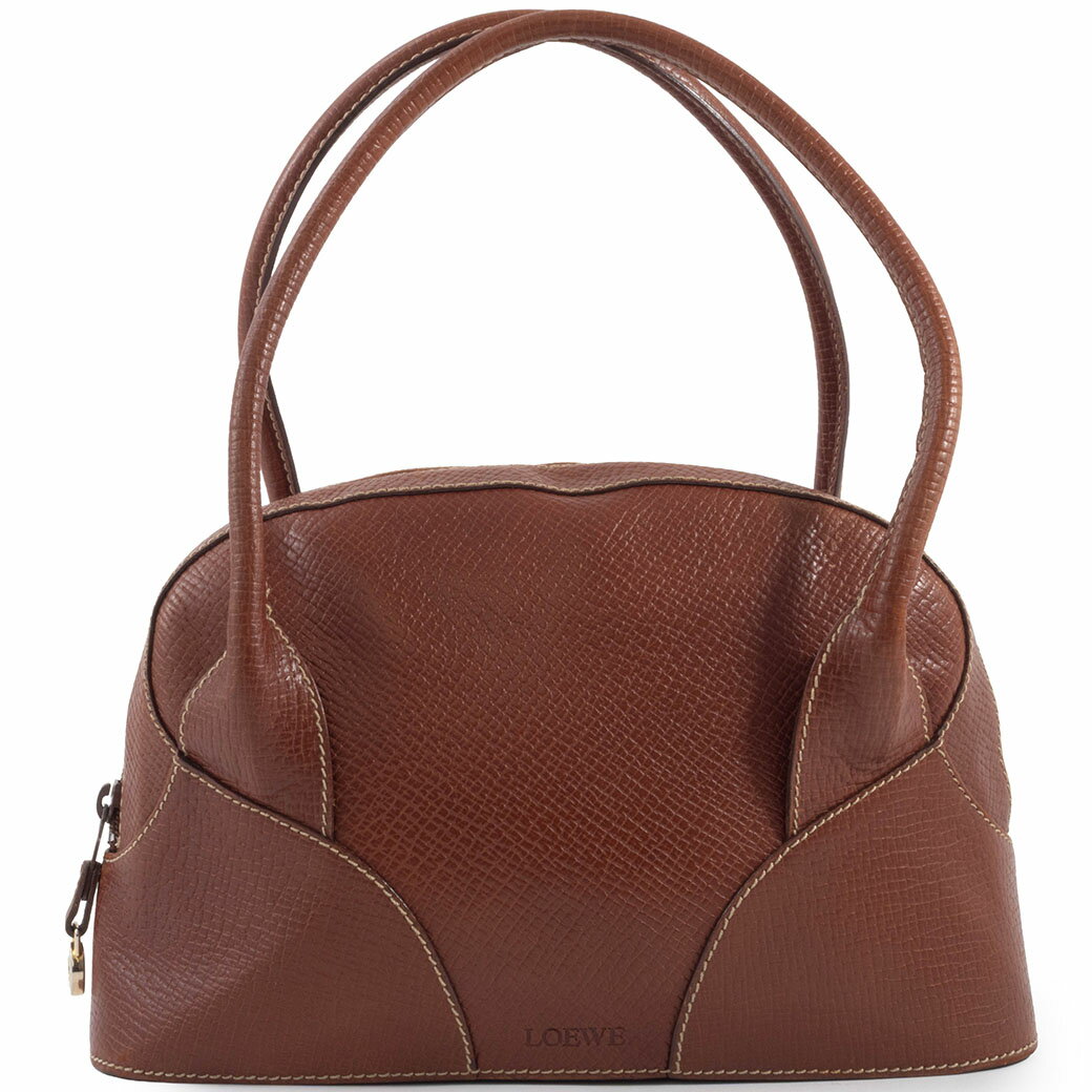 樂天商城 - ロエベ LOEWE バッグ 中古 ショルダー トートバッグ ハンドバッグ レザー ブラウン レディース ヴィンテージ 型押し