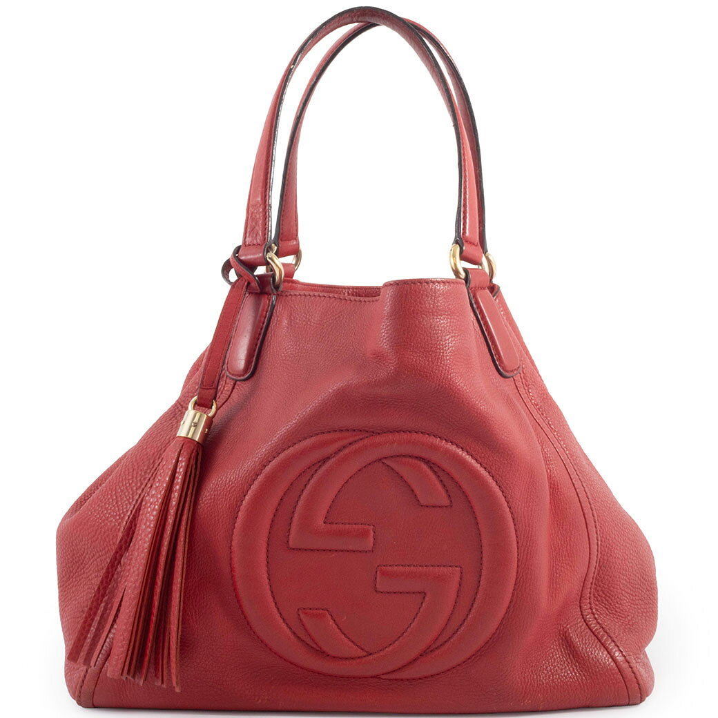 gucci///////////////\\\\\\\\\\\\\\\\\\\\\\\\\\\\\\\\\\\\\\\\\\\\\\\\\\\\\\\\\\\\\\\' - グッチ GUCCI トートバッグ 中古 ソーホー インターロッキングG 282309 レザー レッド タッセルチャーム