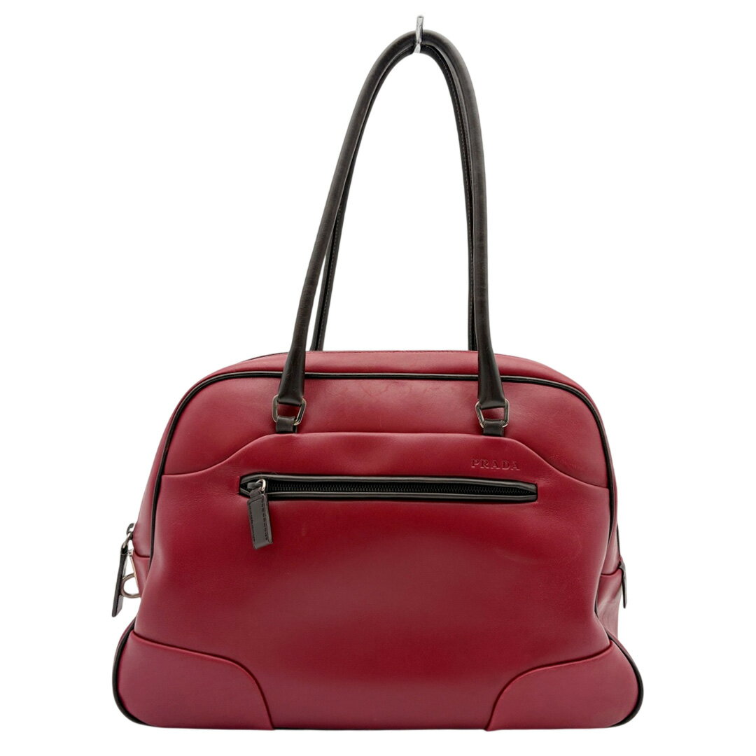 PRADA - プラダ PRADA バッグ 中古 ショルダーバッグ ボストンバッグ ボウリングバッグ B10688 レザー レッド