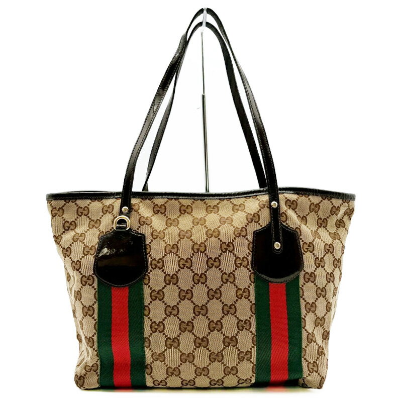 gucci///////////////\\\\\\\\\\\\\\\\\\\\\\\\\\\\\\\' - グッチ GUCCI トートバッグ 中古 バッグ ショルダーバッグ GGキャンバス シェリー 211971 ブラウン