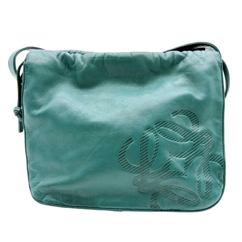 樂天商城 - ロエベ LOEWE バッグ 中古 ショルダーバッグ アナグラム レザー ダークグリーン 小さめ