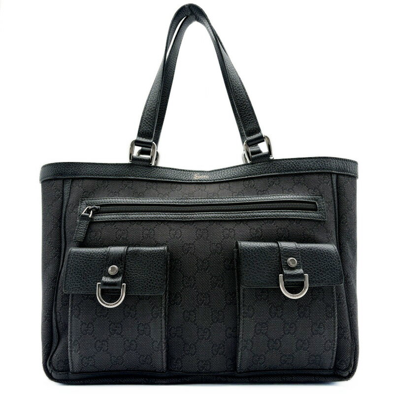 gucci///////////////\' - グッチ GUCCI トートバッグ 中古 バッグ GG柄 キャンバス 268639 レザー ブラック
