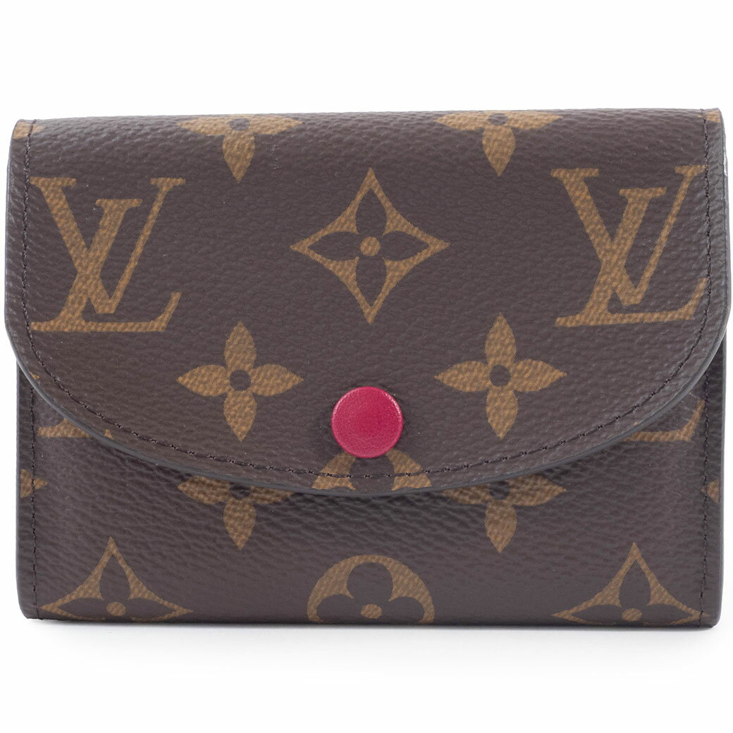 樂天商城 - ルイヴィトン LOUIS VUITTON コインケース 小銭入れ 中古 ポルトモネ ロザリ モノグラム フューシャ M41939