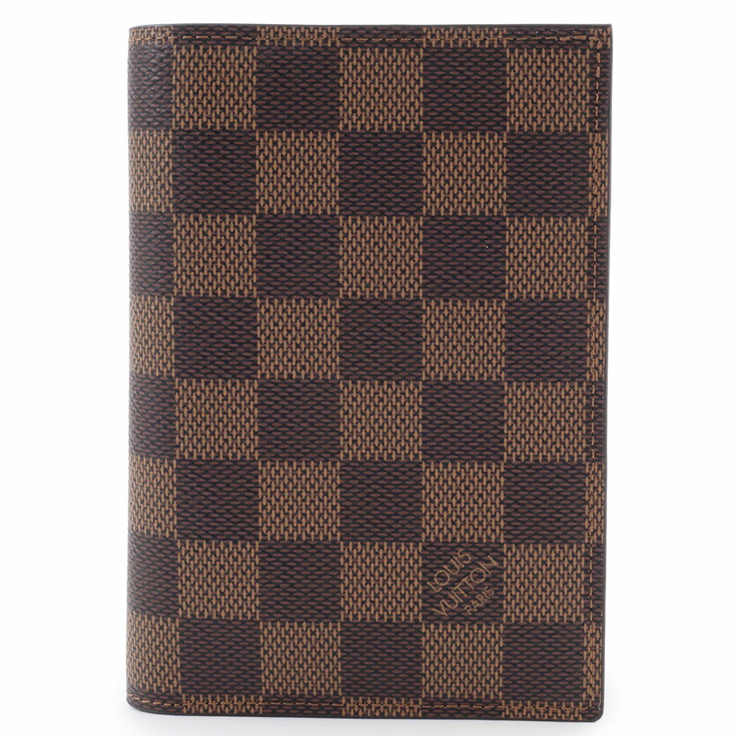 乐天商城 - ルイヴィトン LOUIS VUITTON 中古 パスポートカバー クーヴェルテュール・パスポール N64412 ダミエ エベヌ