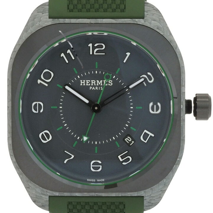 エルメス HERMES 腕時計 メンズ 自動巻き H08 42mm エイチ オー エイト グリーン ブラック SP1.746 クリスマス プレゼント ギフト