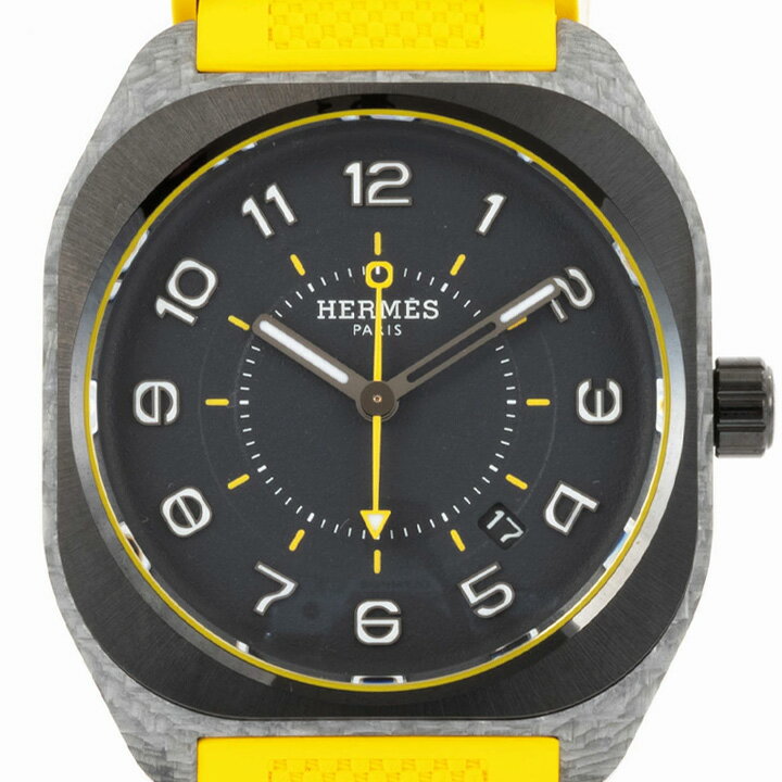 エルメス HERMES 腕時計 メンズ H08 自動巻き 42mm エイチ オー エイト イエロー ブラック SP1.746 クリスマス プレゼント ギフト