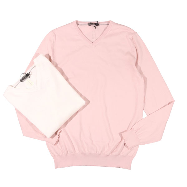 +39 masq マスク Vネックセーター P21-MASQ1001-14-00 メンズ コットン ニット イタリア製 並行輸入品 ラッピング無料 送料無料 31721