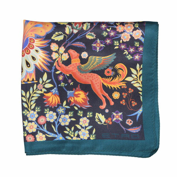 ETRO エトロ ポケットチーフ 1T199 4005 0001 メンズ シルク シルク100% イタリア製 並行輸入品 ラッピング無料 送料無料 32014