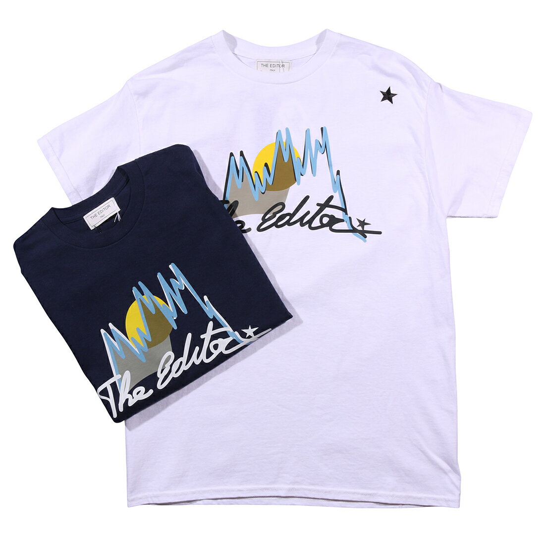 Rakuten - THE EDITOR ザエディター Uネック半袖Tシャツ SPU715 コットン 並行輸入品 ラッピング無料 送料無料 35222