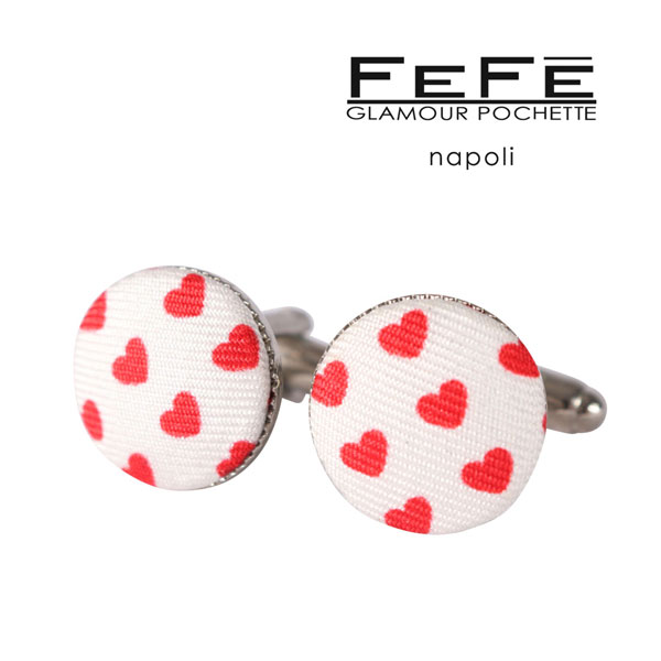 訳あり FEFE フェフェグラマー カフス HEART2 メンズ マルチカラー シルク シルク混 並行輸入品 ラッピング無料 送料無料 A10436 uts2420