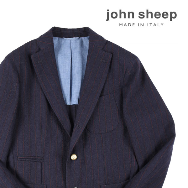 JOHN SHEEP ジョン・シープ ジャケット MJ1164867 メンズ ネイビー 紺 ストライプ コットン アウター トップス 並行輸入品 ラッピング無料 送料無料 18538nv