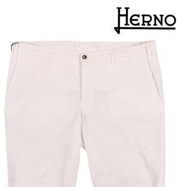 【58】 HERNO ヘルノ ハーフパンツ N17PUPA012 メンズ 春夏 シアサッカー ホワイト 白 並行輸入品 メンズファッション 男性用 ビジネス ズボン 大きいサイズ 日本未入荷 ラッピング無料 送料無料