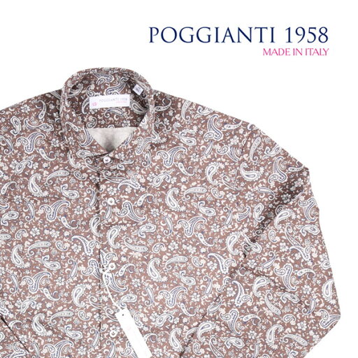 【お買い物マラソン連動セール】 POGGIANTI 1958 ポジャンティ 1958 長袖シャツ SYRAH メンズ ブラウン 茶 ペイズリー コットン カジュアルシャツ イタリア製 並行輸入品 ラッピング無料 送料無料 20973 uts2420 【お買い物マラソン連動セール】 POGGIANTI 1958 ポジャンティ 1958 長袖シャツ SYRAH メンズ ブラウン 茶 ペイズリー コットン カジュアルシャツ イタリア製 並行輸入品 ラッピング無料 送料無料 20973 uts2420