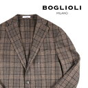 ボリオリ 【50】 BOGLIOLI ボリオリ ジャケット BHC144 XLサイズ相当 メンズ 秋冬 ブラウン 茶 チェック ヴァージンウール アウター トップス イタリア製 並行輸入品 ラッピング無料 送料無料 W21816 uts2420