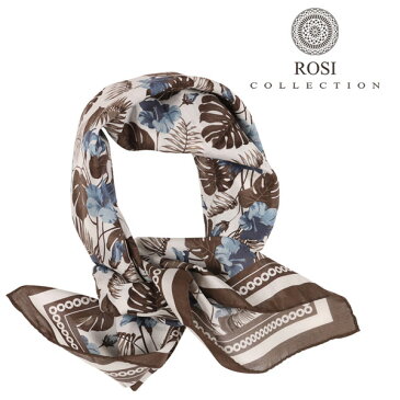 ROSI COLLECTION ロージコレクション スカーフ メンズ シルク混 植物 ホワイト 白 並行輸入品 メンズファッション 男性用 ビジネス 日本未入荷 ラッピング無料 送料無料