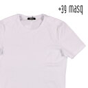 【Fashion THE SALE連動セール】 +39 masq マスク Uネック半袖Tシャツ T7004 メンズ 春夏 ホワイト 白 コットン トップス イタリア製 並行輸入品 ラッピング無料 送料無料 22770wh