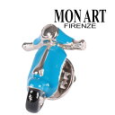 【SUMMER SALE 〜7/20】 MONART モナート ラペルピン SC/RGM/K45 メンズ ブルー 青 ベスパ(スクーター) 真鍮 イタリア製 並...