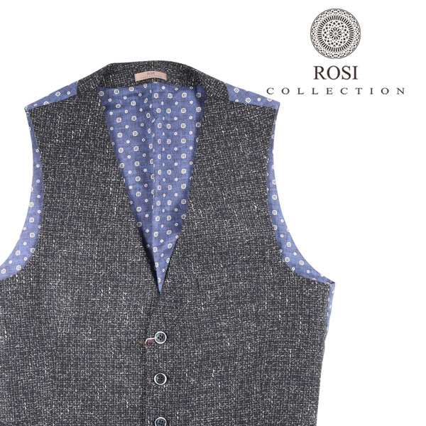ROSI COLLECTION ロージコレクション ジレ BENNY dis.11 メンズ 秋冬 ネイビー 紺 ウール ベスト イタリア製 並行輸入品 ラッピング無料 送料無料 23315