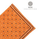 ROSI COLLECTION ロージコレクション ポケットチーフ VELVET メンズ 秋冬 オレンジ コットン イタリア製 並行輸入品 ラッピング無料 送料...