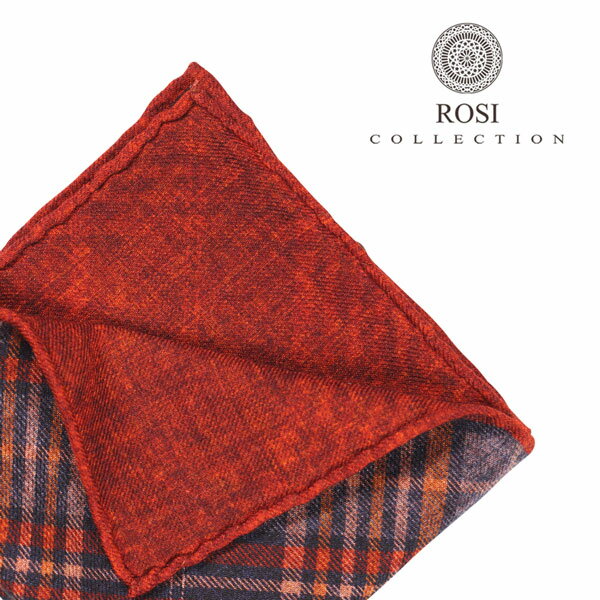ROSI COLLECTION ロージコレクション ポケットチーフ WILL メンズ 秋冬 レッド 赤 ウール リバーシブル イタリア製 並行輸入品 ラッピング無料 送料無料 W23351 uts2410