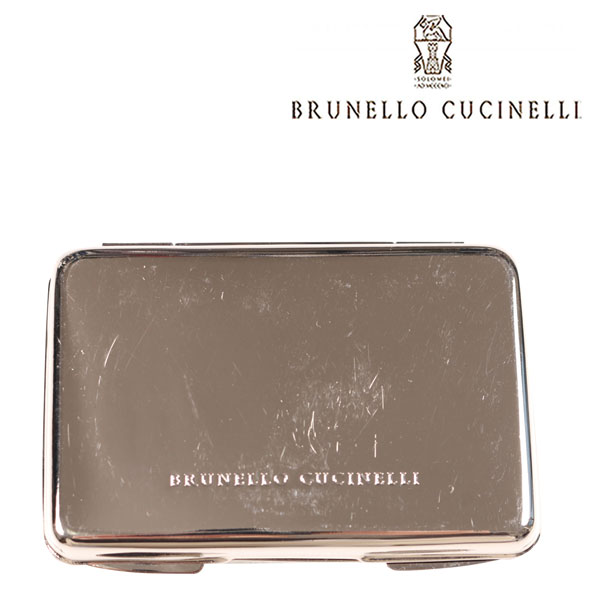 BRUNELLO CUCINELLI ブルネロクチネリ 名刺入れ C6531 メンズ シルバー 銀色 本革 イタリア製 並行輸入品 ラッピング無料 送料無料 A23600