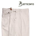  B SETTECENTO ビーセッテチェント パンツ MH722-9550PE XLサイズ相当 メンズ 春夏 グレー 灰色 グレンチェック コットン ズボン イタリア製 並行輸入品 ラッピング無料 送料無料 S23899