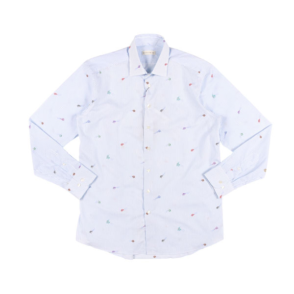 Rakuten - ETRO エトロ 長袖シャツ 1K526 ストライプ コットン 並行輸入品 ラッピング無料 送料無料 25053