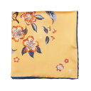 ROSI COLLECTION ロージコレクション ポケットチーフ PRINT メンズ イエロー 黄 シルク イタリア製 並行輸入品 ラッピング無料 送料無料 ...